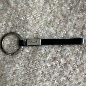 Coach Black Leather Key Holder